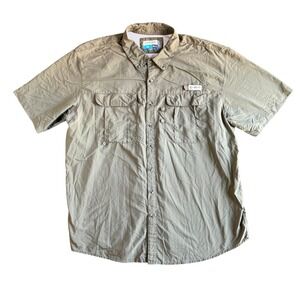 Magellan‎ Outdoors Mens 2XL Fishing Shirt Moisture Wicking Relaxed Fit Olive